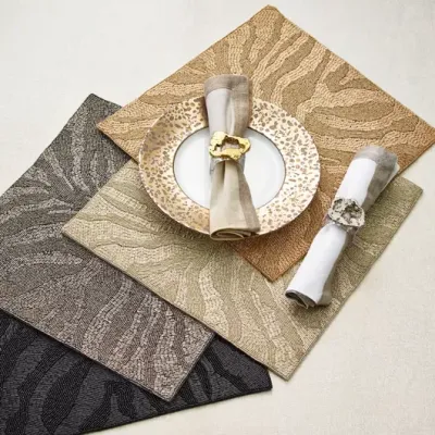 Dip Dye Gray/Silver Napkin