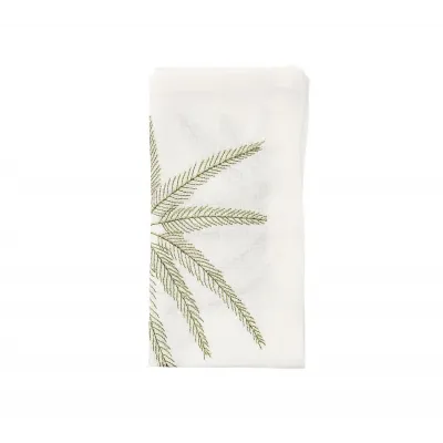 Palm Coast White/Green/Gold Napkin