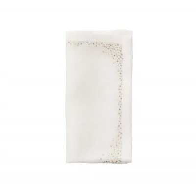 Pin Dot White/Gold/Silver Napkin