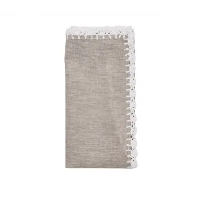 Shell Edge Gray/White Napkin