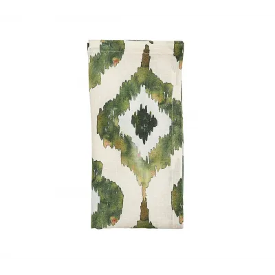 Watercolor Ikat Olive Napkin