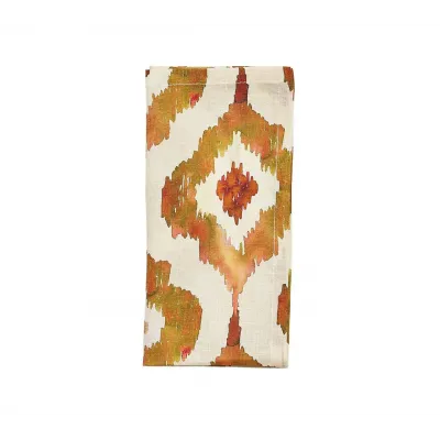 Watercolor Ikat Rust Napkin