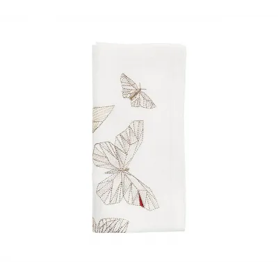 Diamant Butterflies Set of 4 White/Multi Napkins