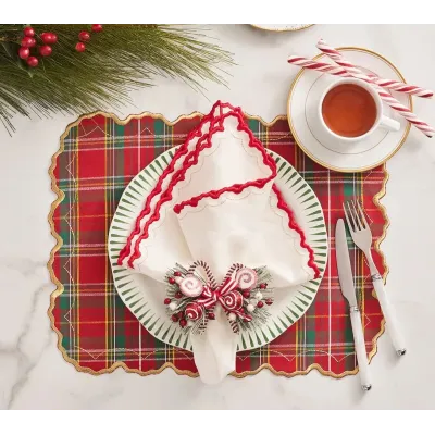 Arches White/Red/Gold Napkin