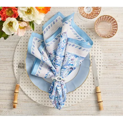 Mira Lilac & Blue Napkin Set of 4