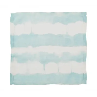 Watercolor Stripe White & Seafoam Napkin Set of 4