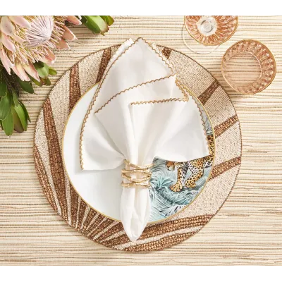 Casbah White & Natural Napkin