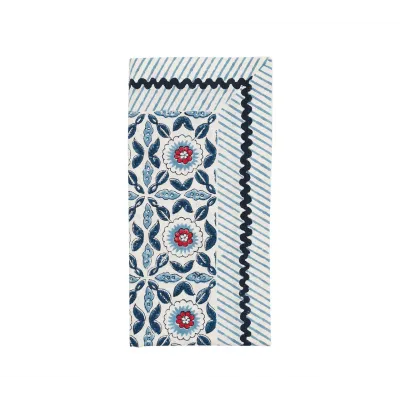 Majorelle Red, White & Blue Napkin Set of 4