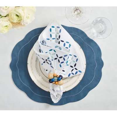 Malta White & Blue Napkin Set of 4