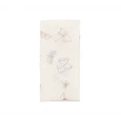Monarch Garden White & Iridescent Napkin Set of 4