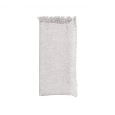 Chambray Fringe Gray Napkin Set of 4
