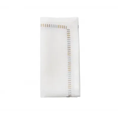 Harmonie White/Gold/Silver Napkins Set of 4
