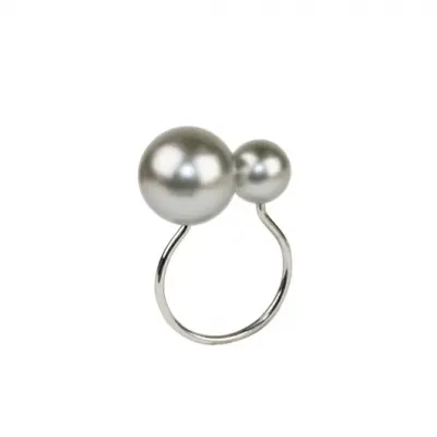 Pearl Gray/Silver Napkin Rings