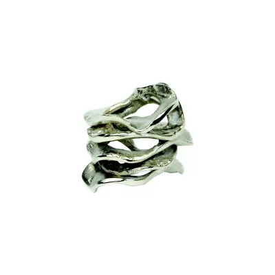 Flux Silver Napkin Rings