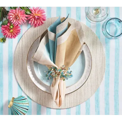 Spritz Natural/Seafoam Napkin Rings