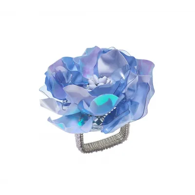 Gardenia Periwinkle Napkin Ring