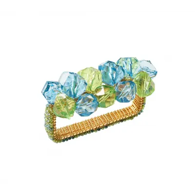 Pop Rocks Blue & Green Napkin Ring Set of 4