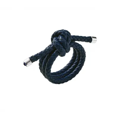 Rope Knot Navy Napkin Ring