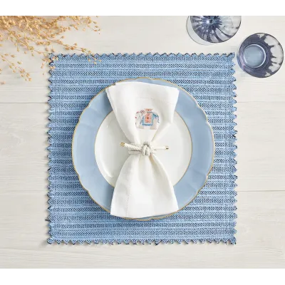 Rope Knot White Napkin Ring
