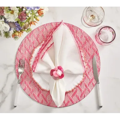 Basketweave Placemat in Blush & Pink