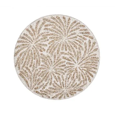 Fireworks Placemat in White, Gold & Silver