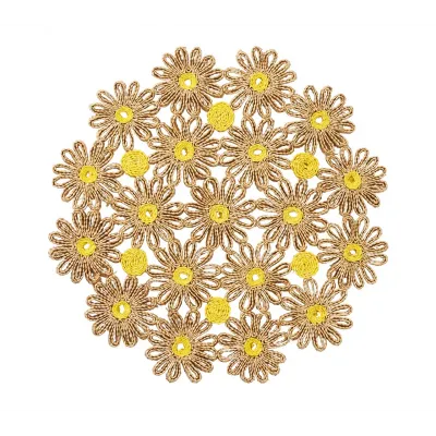 Daisy Natural & Yellow Placemat Set of 4