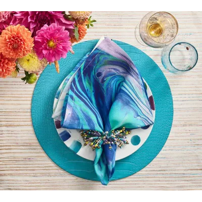 Croco Placemat in Turquoise