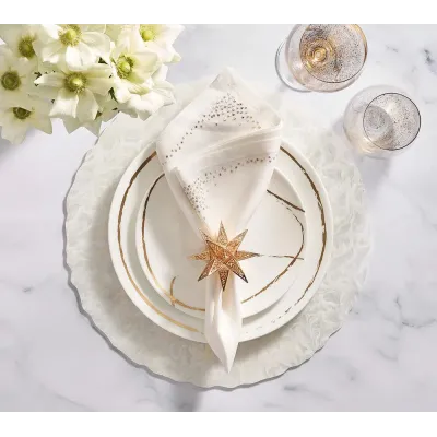 Marbled Placemat White/Gold
