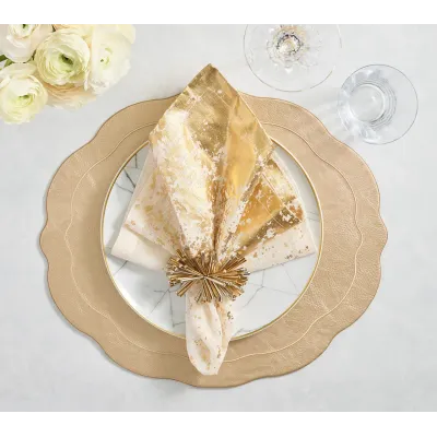 Tailored Neutral Tones Gold Placemats Set of 4