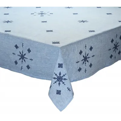 Fez 58 X 110 Periwinkle/Navy Tablecloth