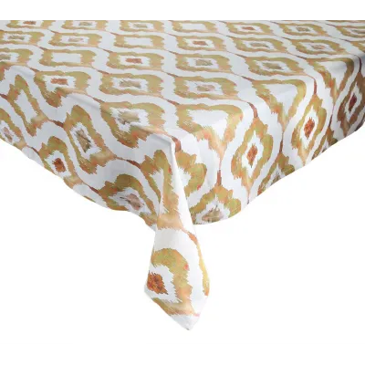 Watercolor Ikat 54 x 110 Rust Tablecloth