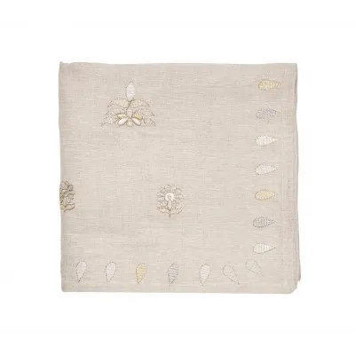 Lima 53 x 110 Natural/Gold/Silver Tablecloth