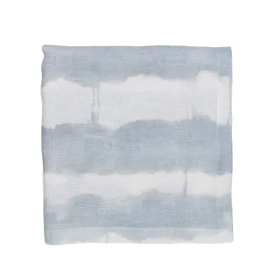 Watercolor Stripe 54" x 100" White/Blue/Gray Tablecloth