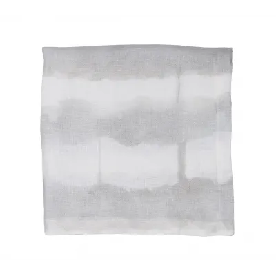 Watercolor Stripe 54" x 100" White/Gray Tablecloth