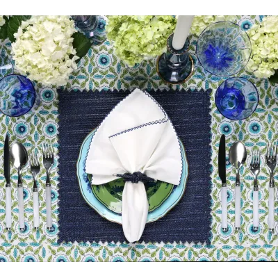 Majorelle White, Blue & Green Tablecloth