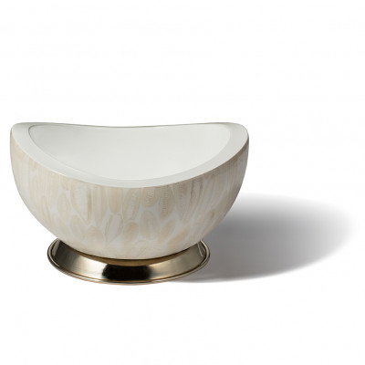 Light Almendro With Base Accent Bowl 6.7'' X 6.7'' X 4.3''