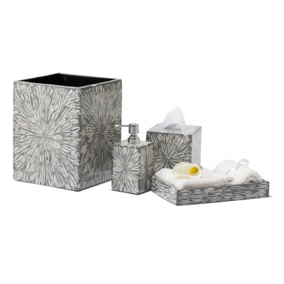 Gray Almendro Tissue Box 5.9" x 5.9" x 6.0"