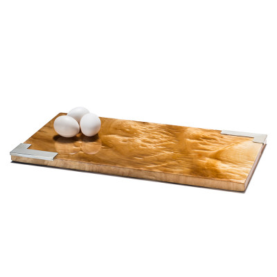 Burl Veneer Small Serving Boards 15.7'' X 7.9'' X 0.8''