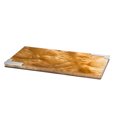 Burl Veneer Small Serving Boards 15.7'' X 7.9'' X 0.8''