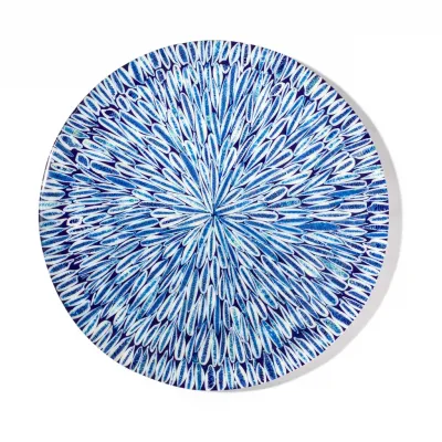 Blue Almendro Round Centerpiece 16" X 2"