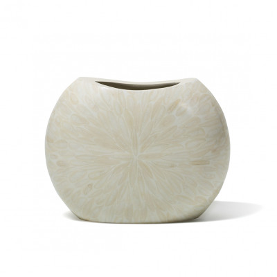 Light Almendro Symmetry Vase 10.4" X 2.4" X 7.9"