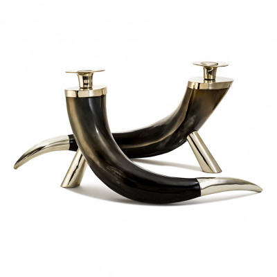 Large Horn Candle Holder 15.7'' X 7.9'' X 7.9''
