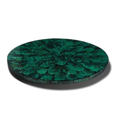 Mother of Pearl Green Revolving Tray 15.7" X 1.5"