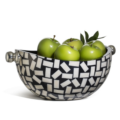 Bone Domino Serving Bowl 16.9'' X 12.2'' X 7.5''