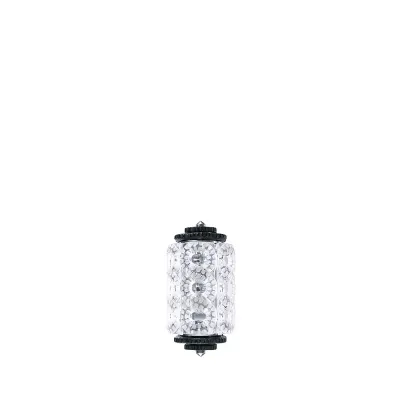 Séville Wall Sconce, Clear And Black Crystal, Chrome Finish (1 Tier)