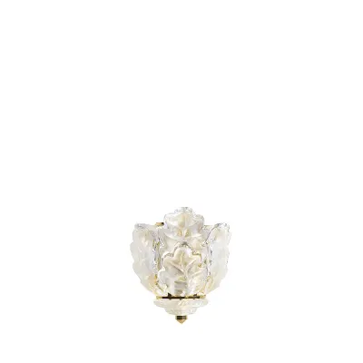 Chêne Wall Sconce, Clear Crystal, Gilded Finish