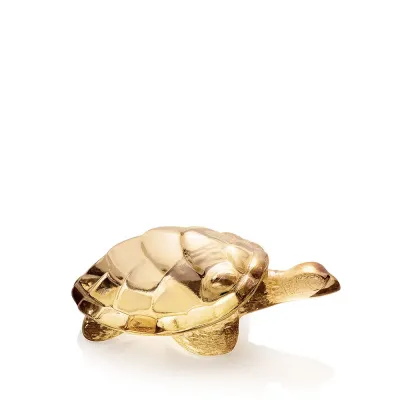 Caroline Turtle Gold Lustre Sculpture