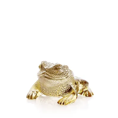 Gregoire Frog Gold Lustre Sculpture