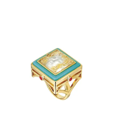 Arethuse Ring Clear Crystal, Vermeil