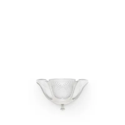 Ginkgo Medium Wall Sconce, Clear Crystal, Shiny And Brushed Nickel Finish